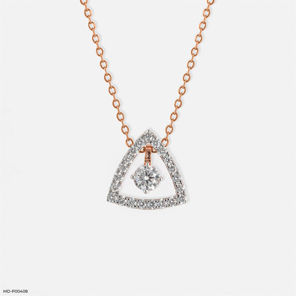 Triad Diamond Pendant 14K Rose Gold