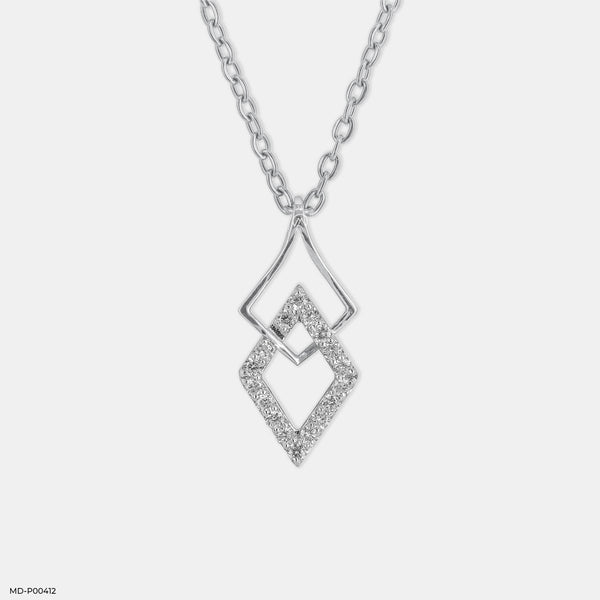 Square of Elegance Diamond Pendant Platinum 950