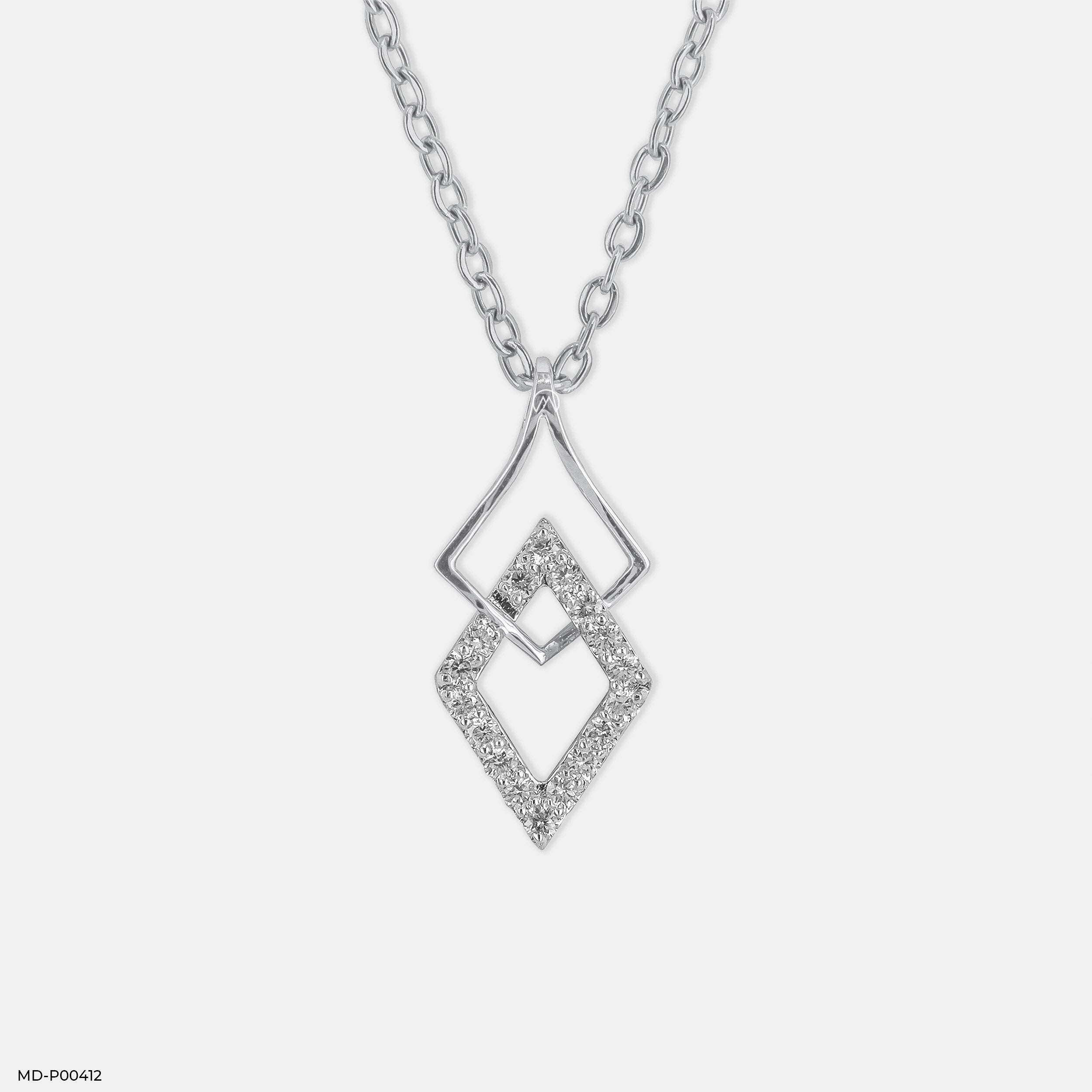 Square of Elegance Diamond Pendant