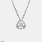 Trilogy Diamond Pendant 14K White Gold