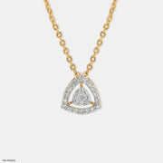 Trilogy Diamond Pendant 14K Yellow Gold