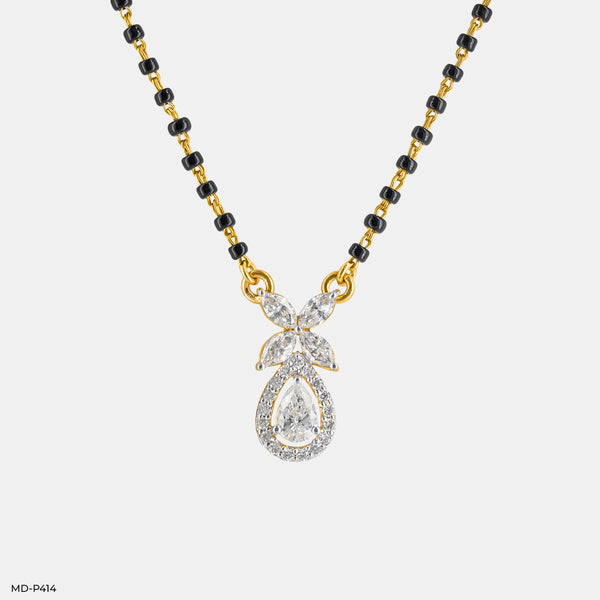 Fancy Diamond Mangalsutra 18K Yellow Gold