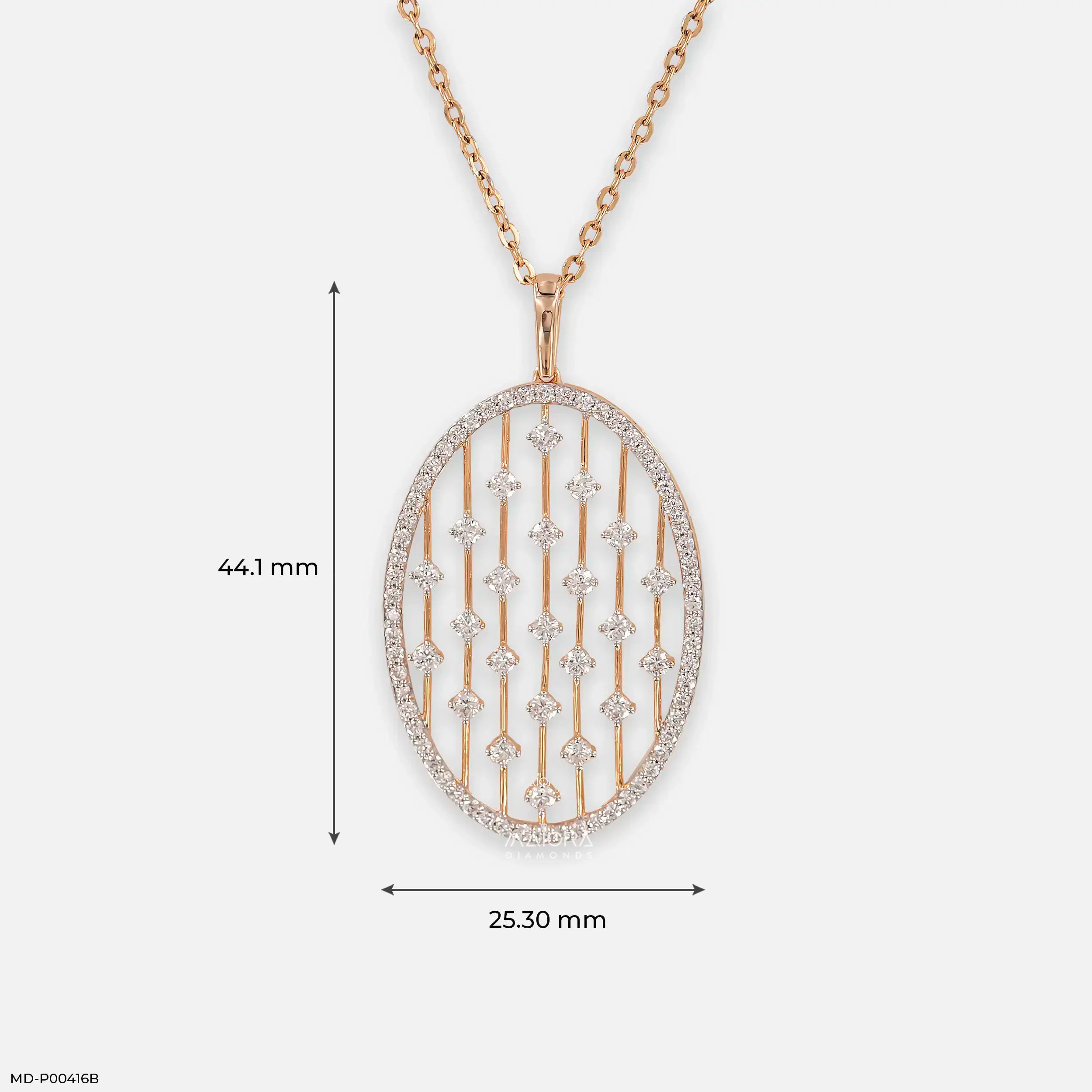 Subtle Contoure Diamond Pendant