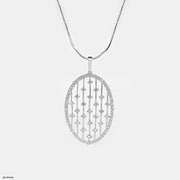 Subtle Contour Diamond Pendant Platinum 950
