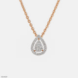 Sleek Statement Diamond Pendant 14K Rose Gold