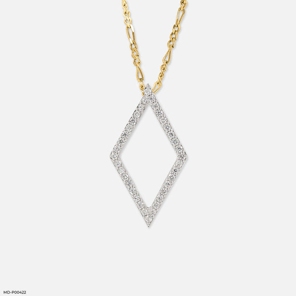 Prism Loop Diamond Pendants 18K Yellow Gold
