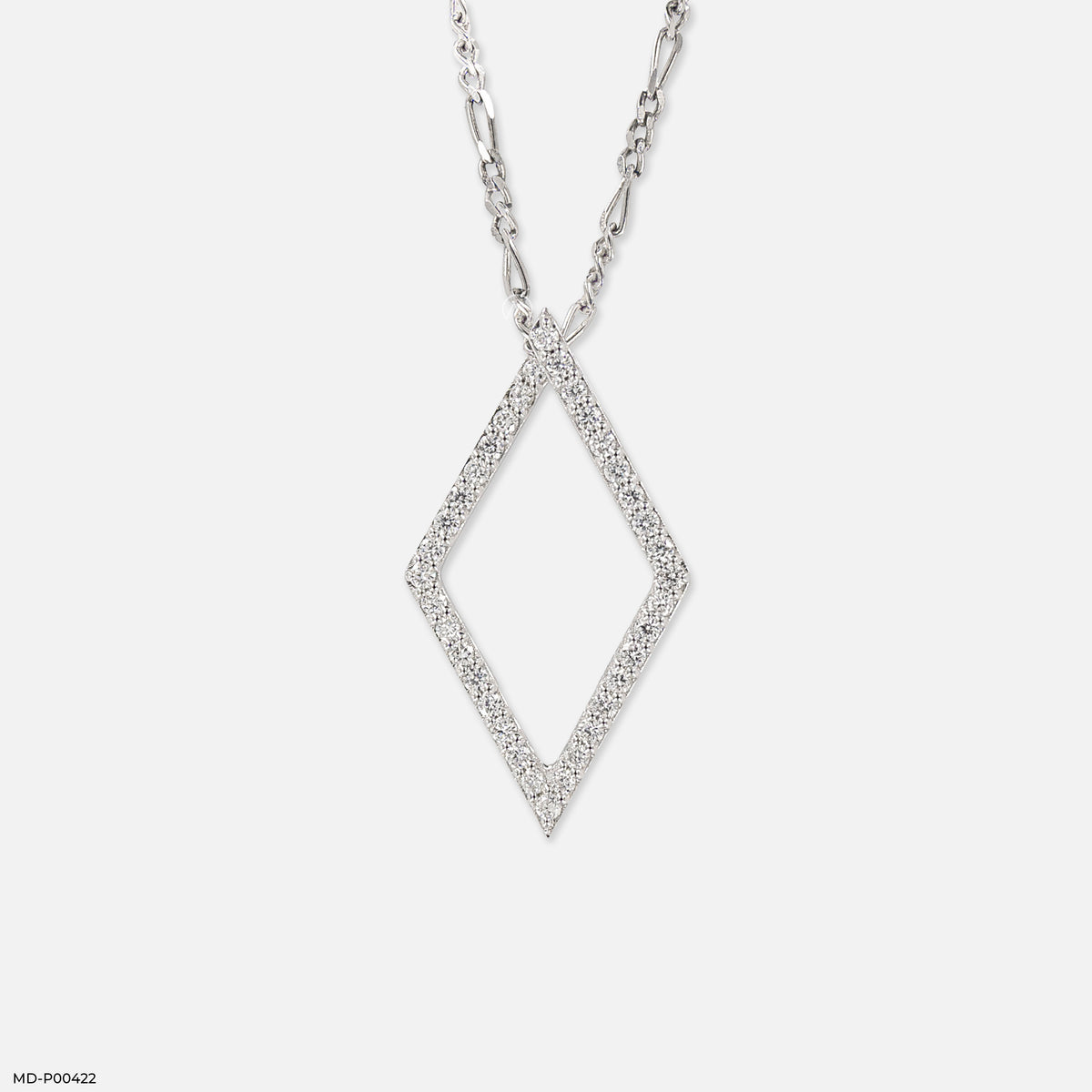 0.35 Carat Angular Lab Diamond Outline Pendant
