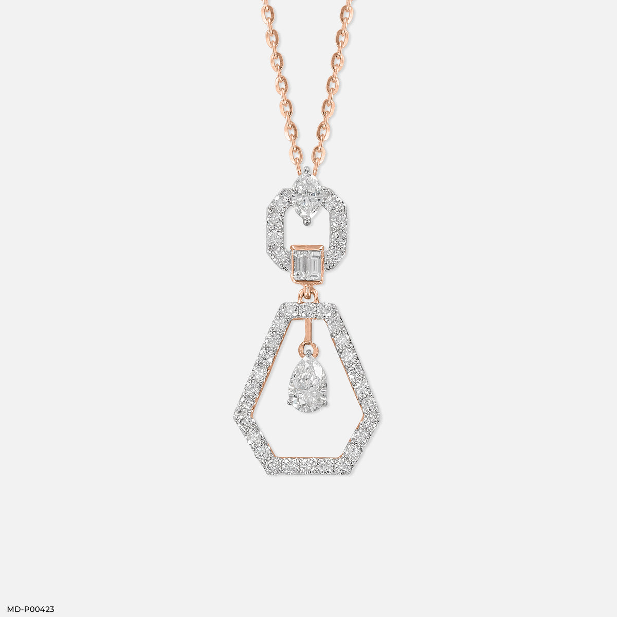 0.75 Carat Pear Opulent Glow Lab Diamond Pendant