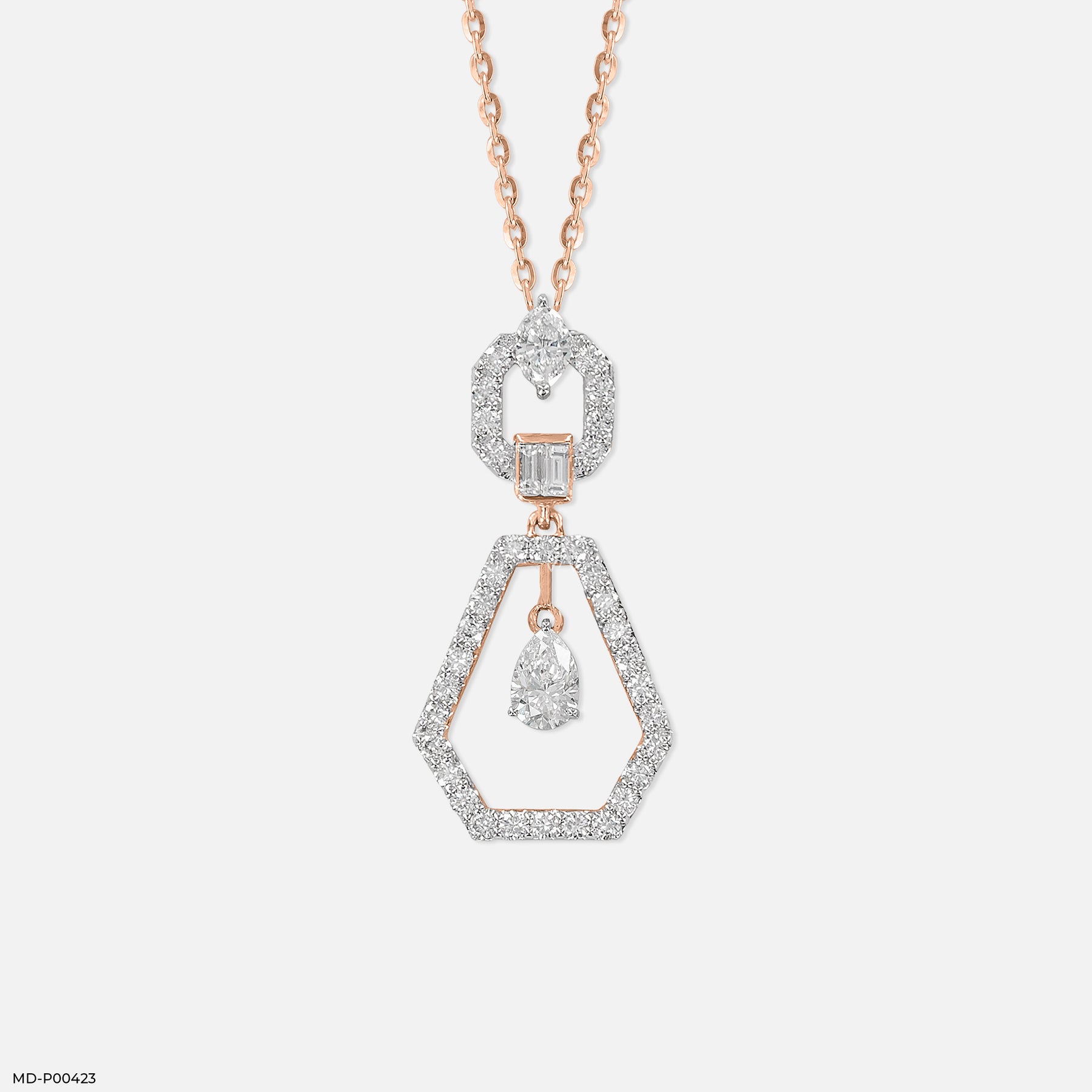 0.75 Carat Pear Opulent Glow Lab Diamond Pendant 14K White Gold