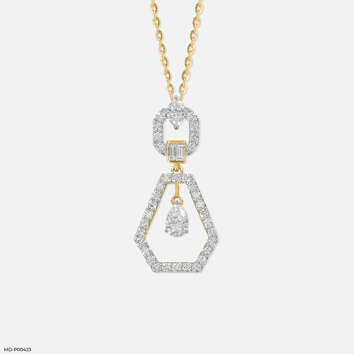 0.75 Carat Pear Opulent Glow Lab Diamond Pendant