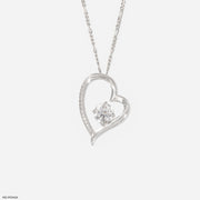 1 Carat Round Glance Pendant Platinum 950
