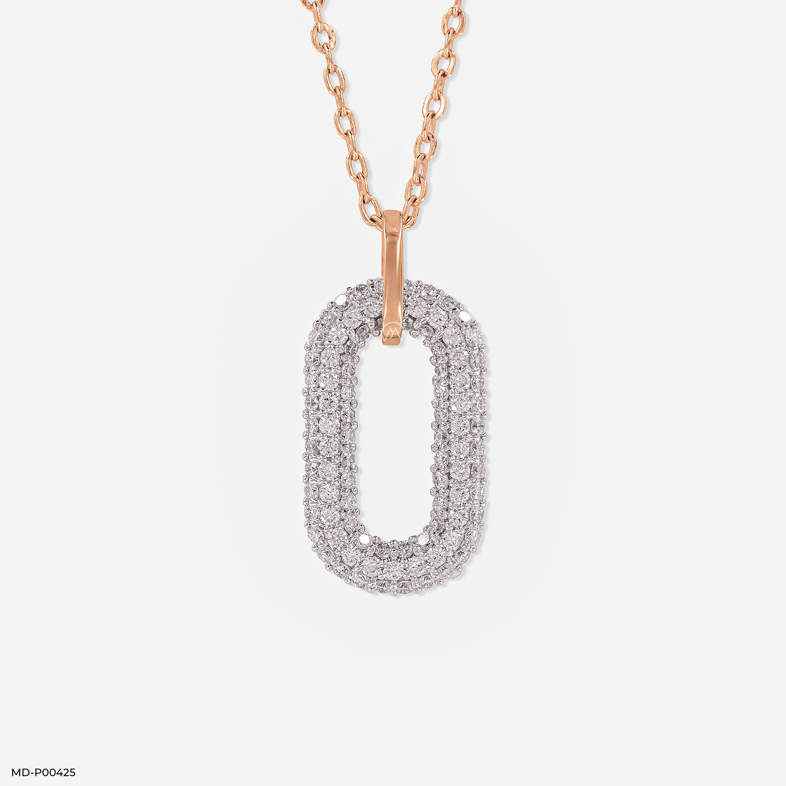 0.75 Carat Double Oval Lab Diamond Pendant