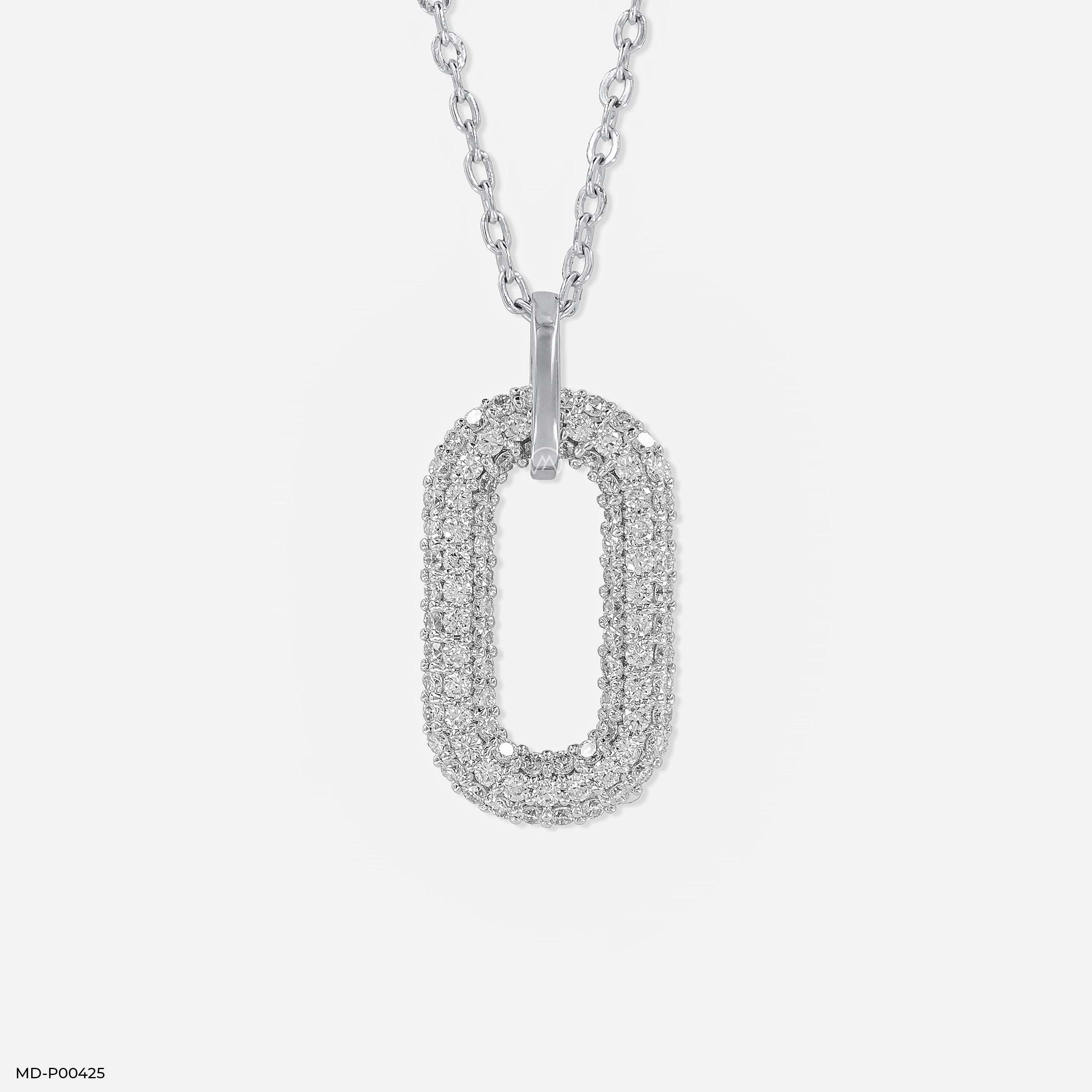 0.75 Carat Double Oval Lab Diamond Pendant