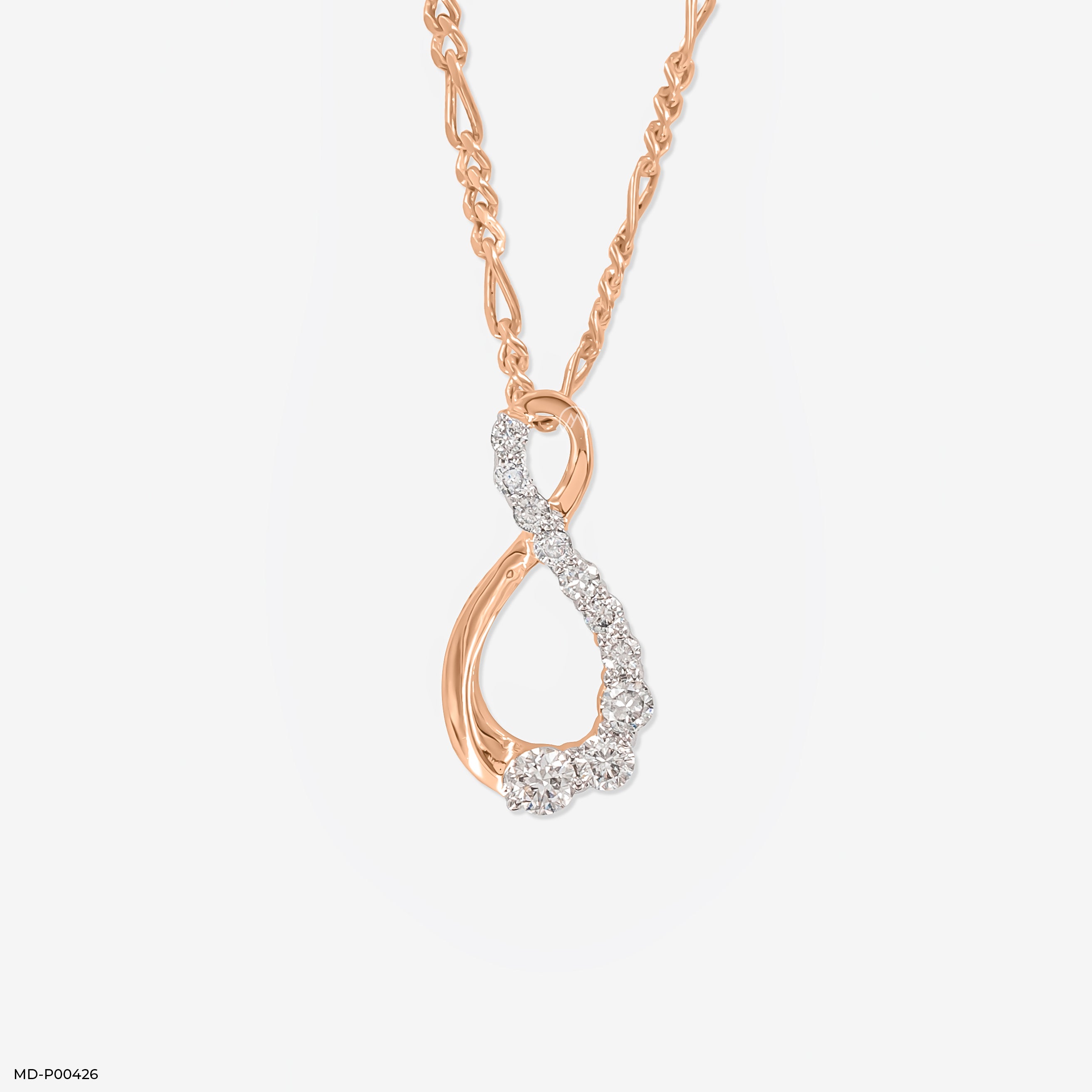 Endless Grace Diamond Pendants 9K Rose Gold