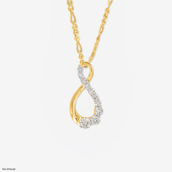 Endless Grace Diamond Pendants 18K Yellow Gold