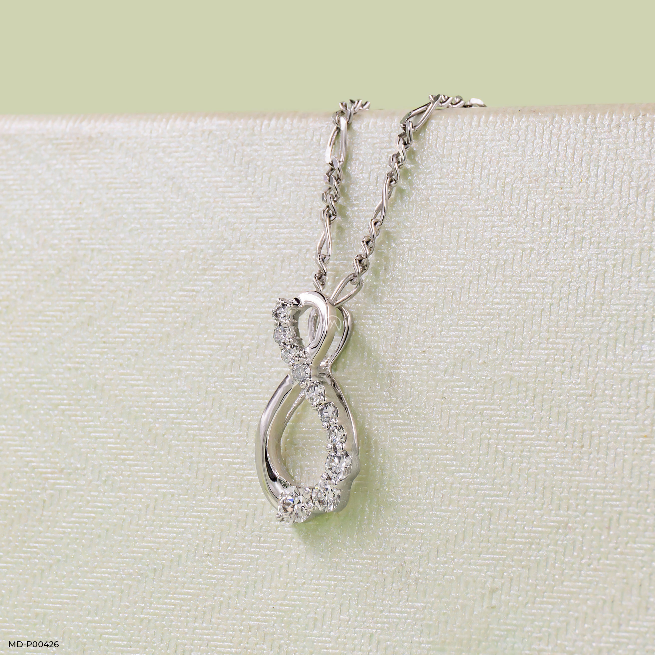 Endless Grace Diamond Pendants 9K White Gold