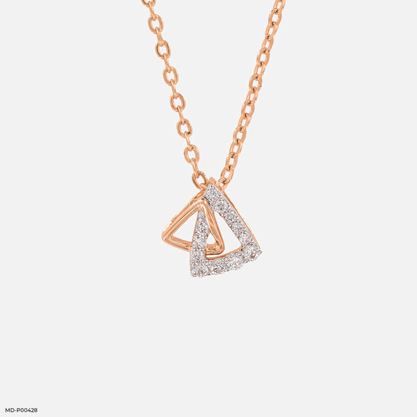 Trinity Flicker Diamond Pendants 14K Rose Gold