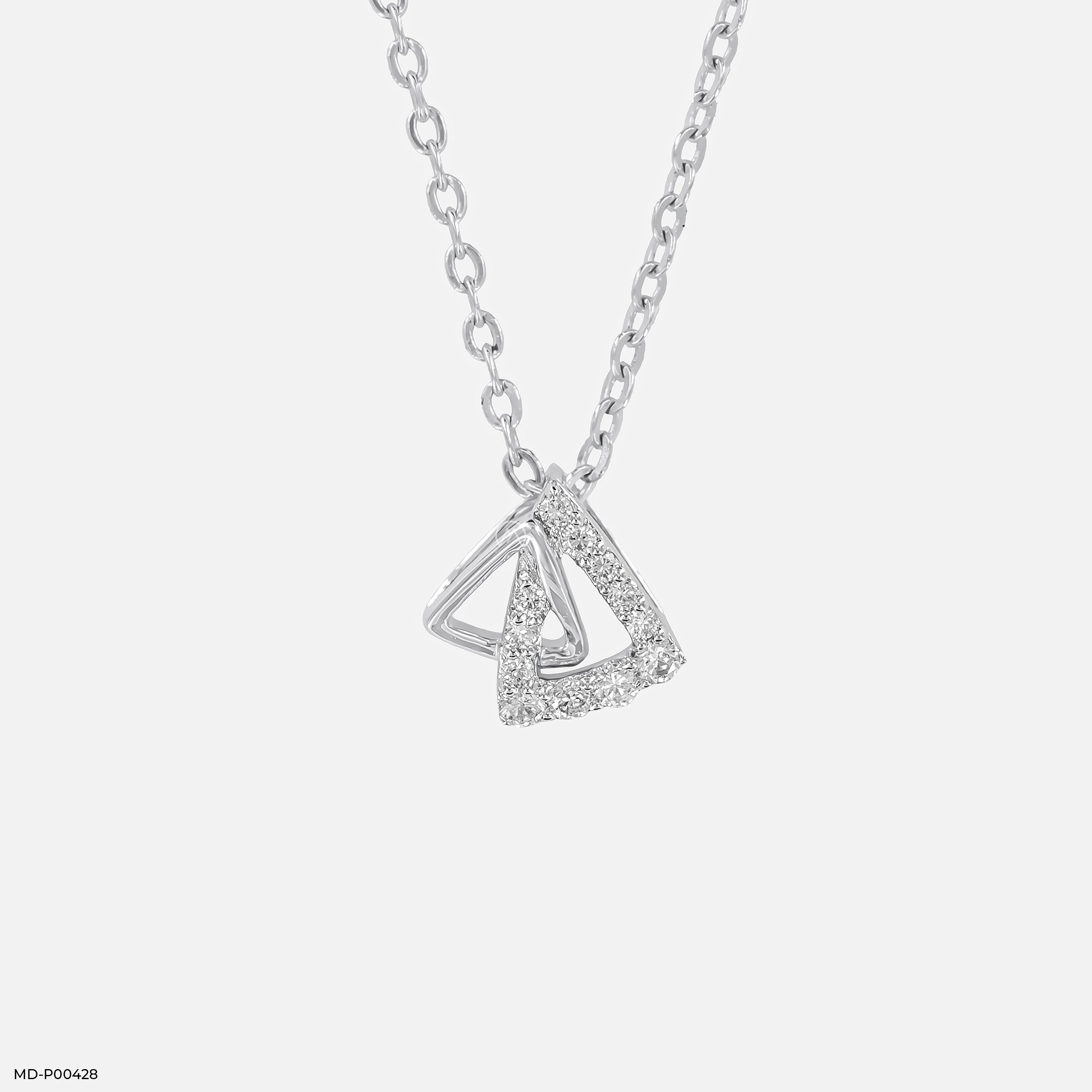 Trinity Flicker Diamond Pendants 14K White Gold