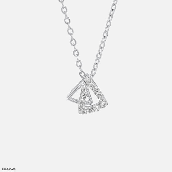 Trinity Flicker Diamond Pendants 18K White Gold