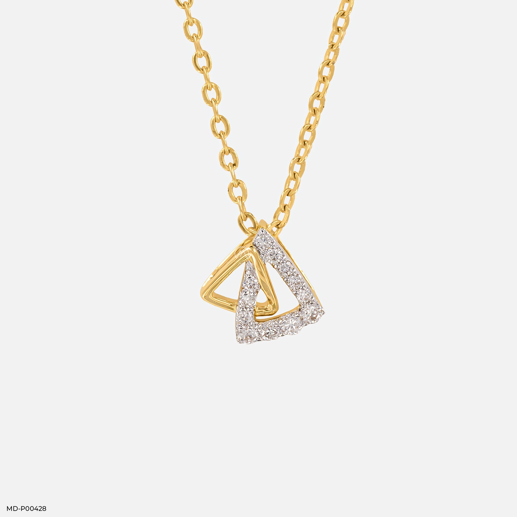 Trinity Flicker Diamond Pendants 9K Yellow Gold