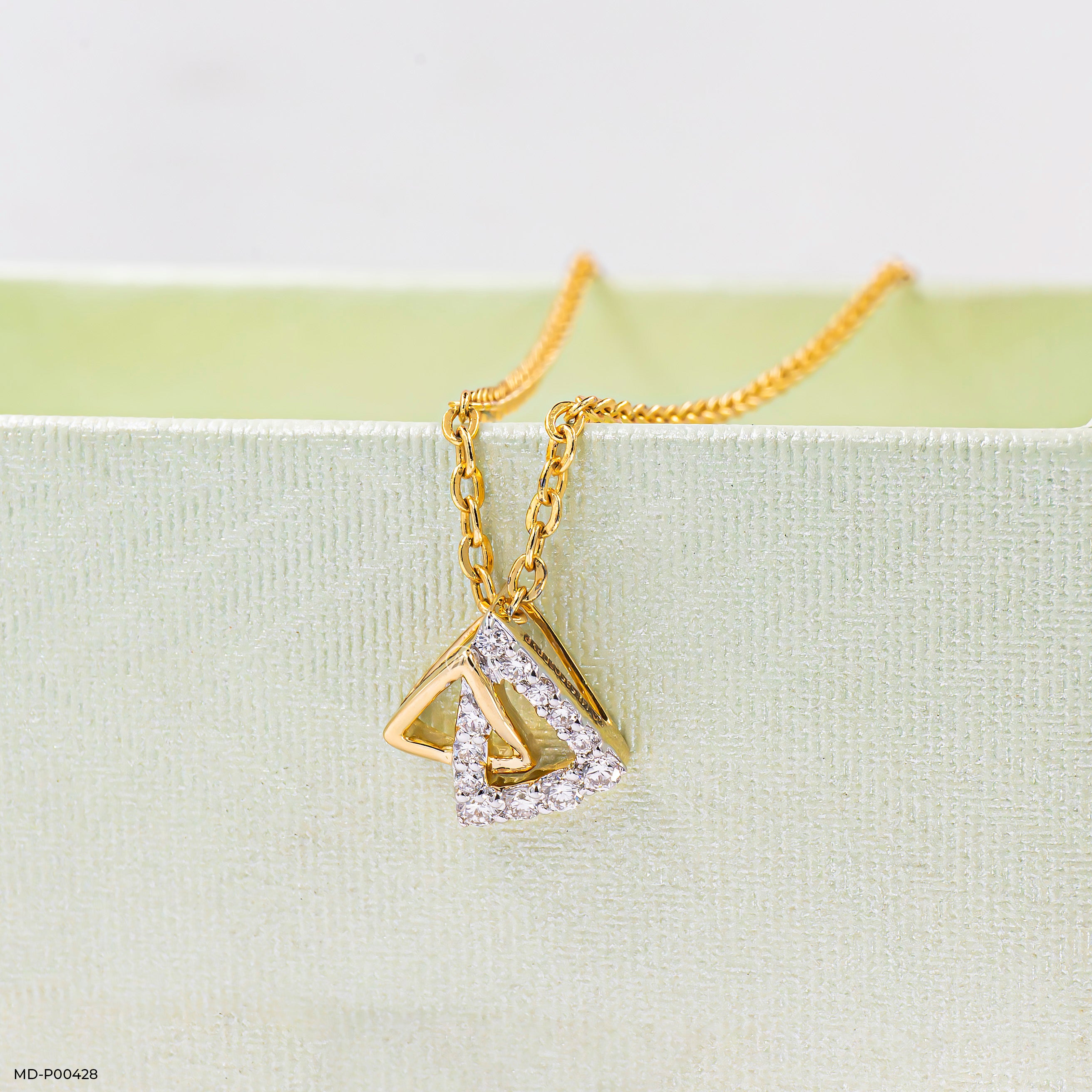Trinity Flicker Diamond Pendants 14K White Gold