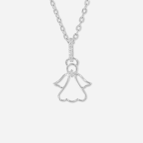 Angel Diamond Pendants 18K White Gold