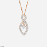 Forever Flame Diamond Pendants 14K Rose Gold