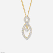 Forever Flame Diamond Pendants 9K Yellow Gold