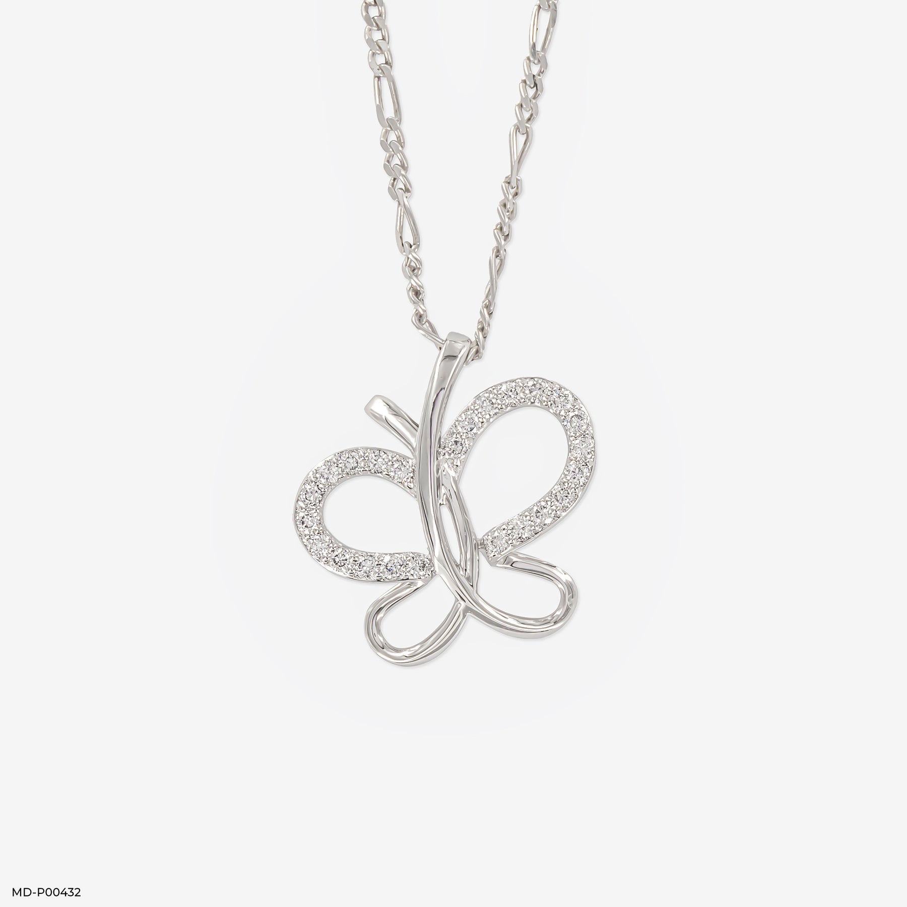 Diamond Flutterfly Pendants Platinum 950