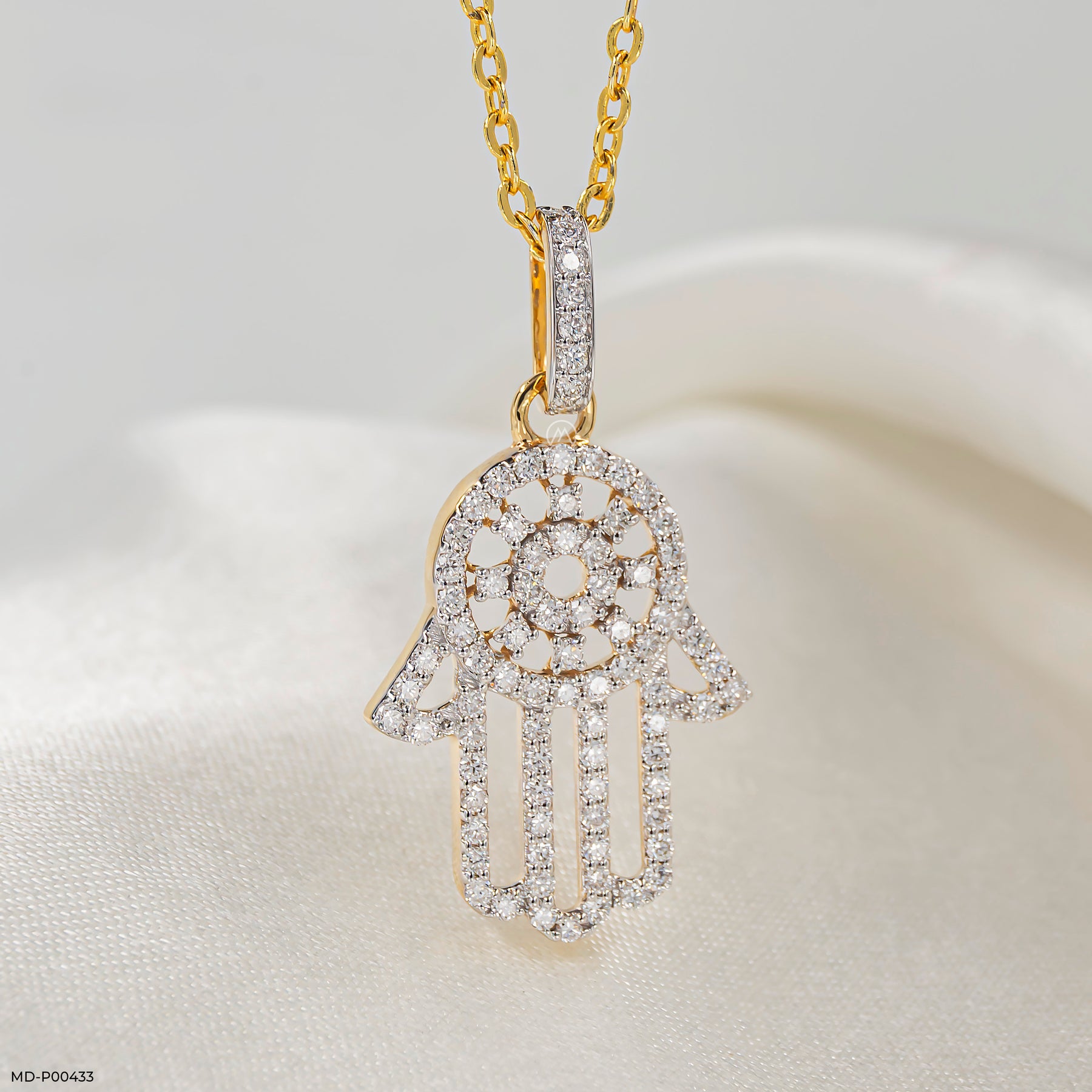 Fortune Flow Diamond Pendants 14K Yellow Gold