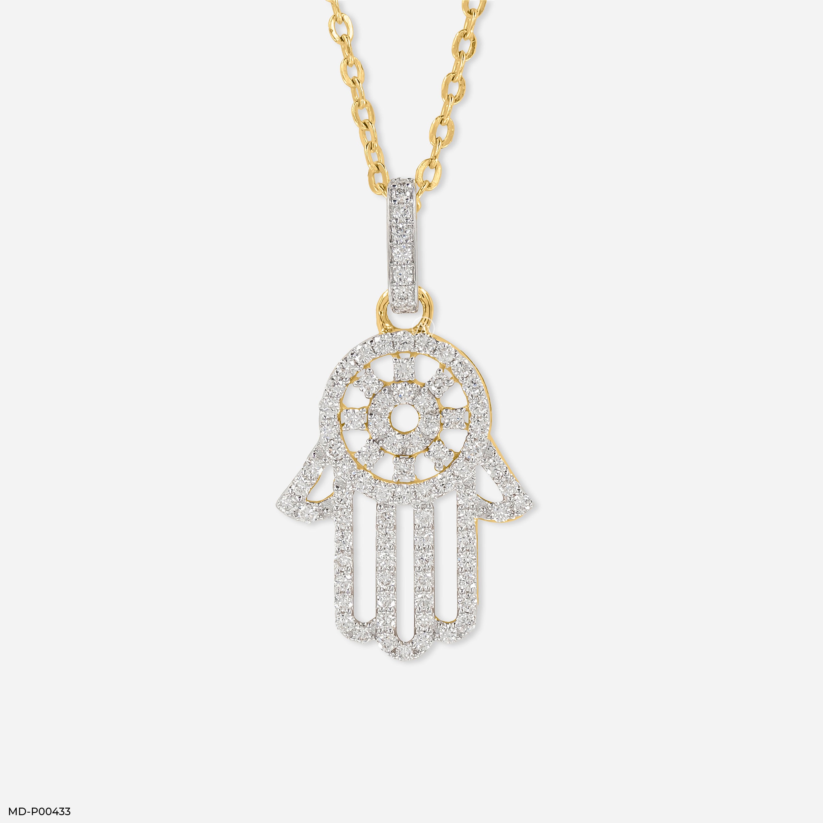 Fortune Flow Diamond Pendants 9K Yellow Gold