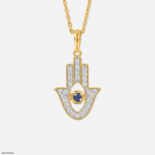 Guardian Hand Lab Diamond Pendant 14K Rose Gold