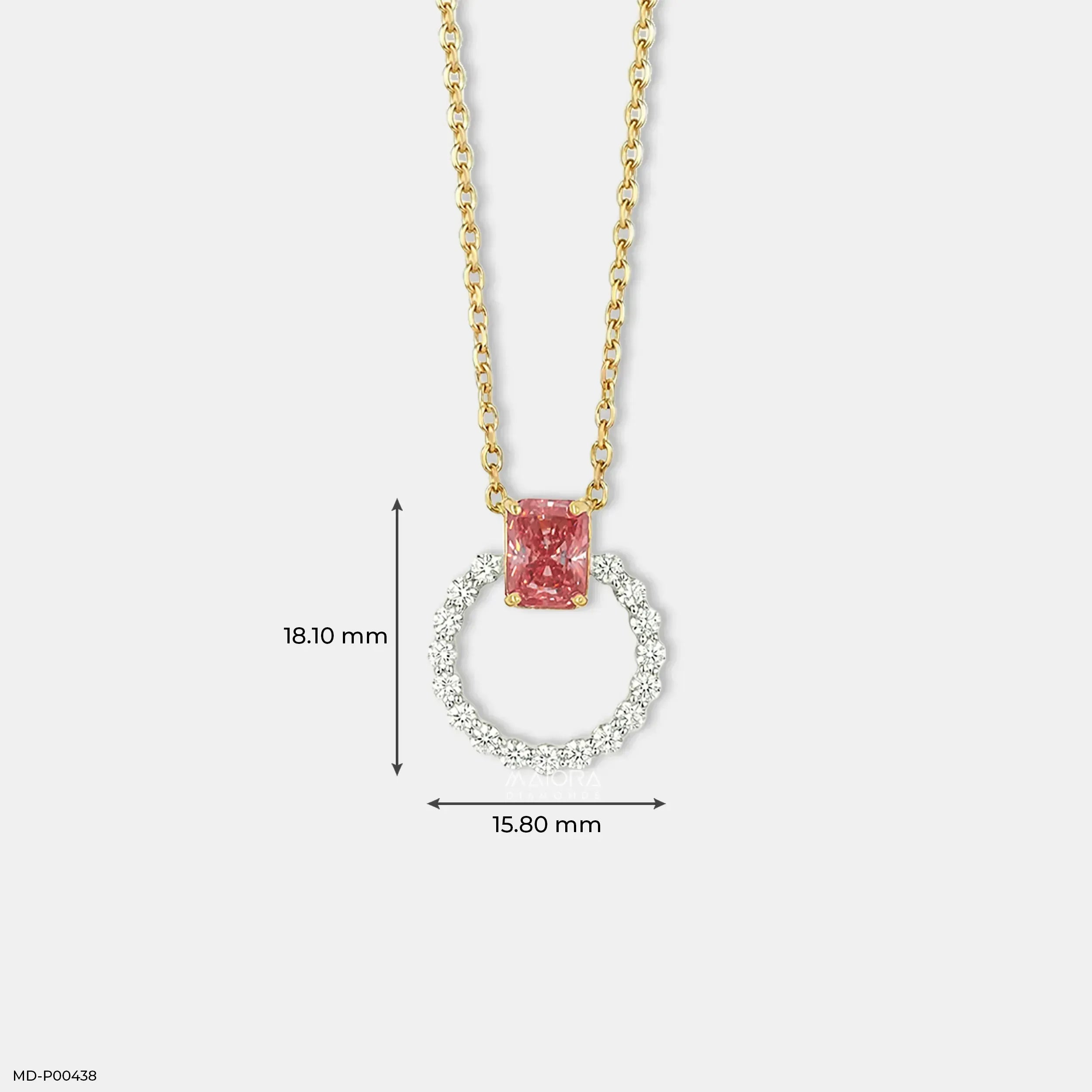 1.5 Carat Horizon Halo Lab Diamond Pendant