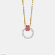 1.5 Carat Horizon Halo Lab Diamond Pendant