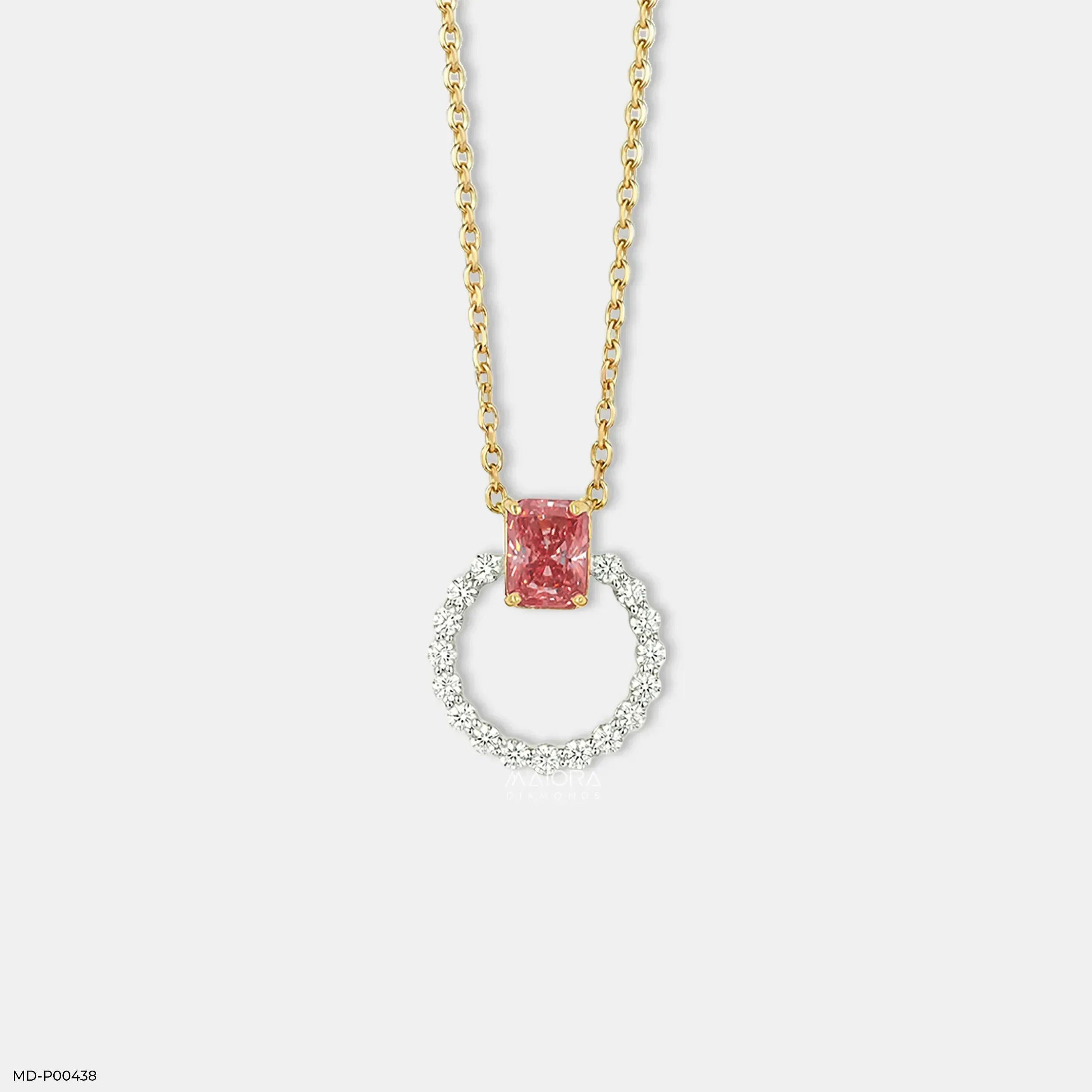 1.5 Carat Horizon Halo Lab Diamond Pendant