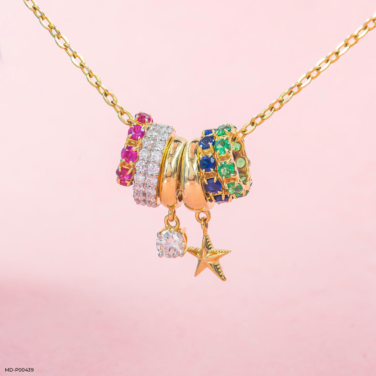 Vibrant Charm Diamond Pendant