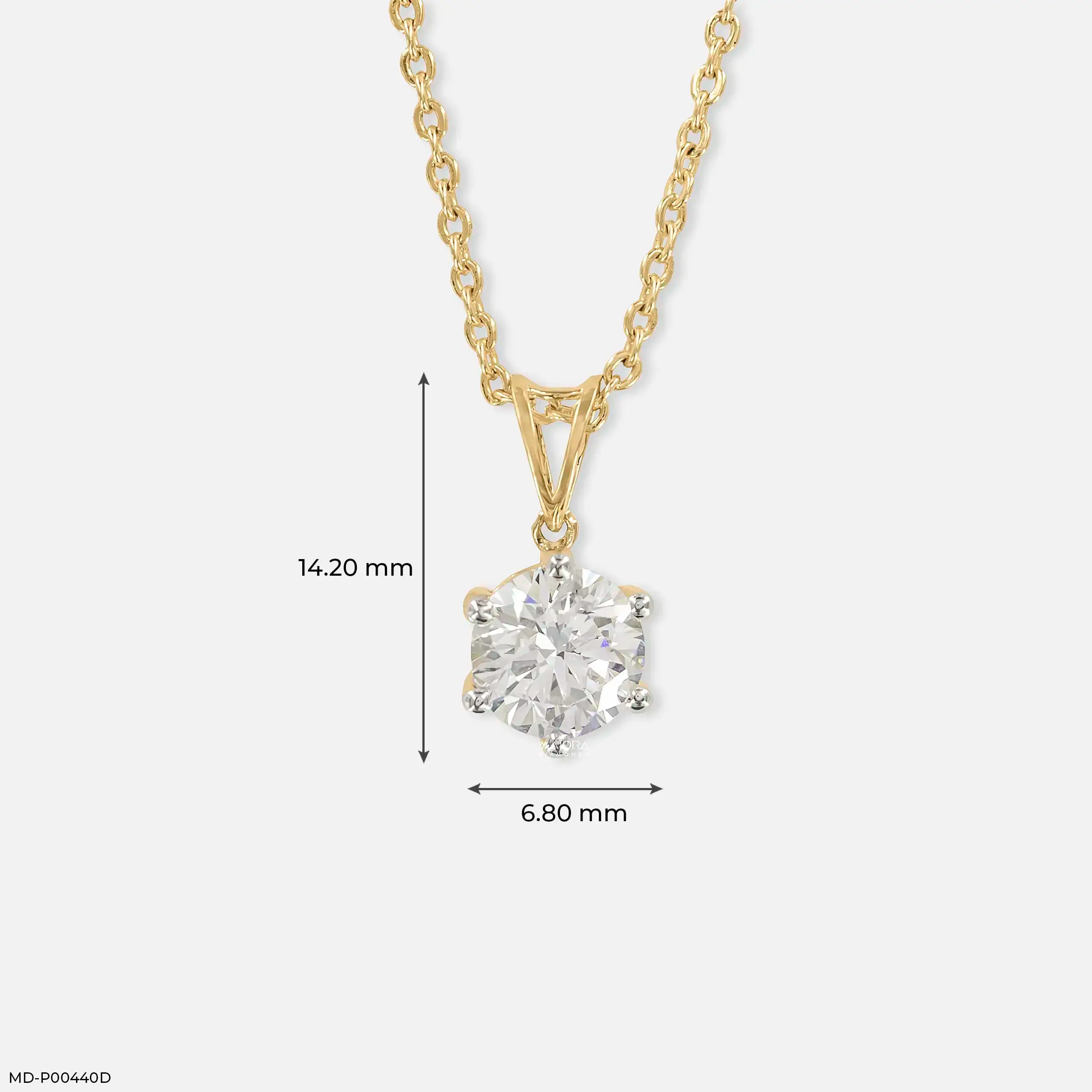 1.50 Carat Eternal Lab Diamond Cross Pendant 14K Yellow Gold
