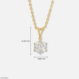 1.50 Carat Eternal Lab Diamond Cross Pendant 14K Yellow Gold