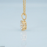 1.50 Carat Eternal Lab Diamond Cross Pendant 14K Yellow Gold