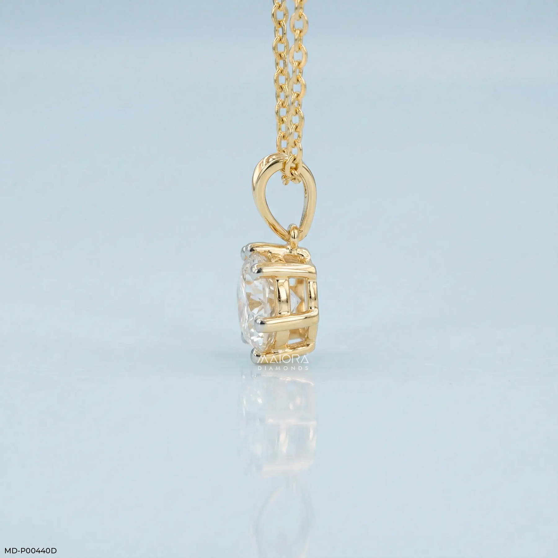 1.50 Carat Eternal Lab Diamond Cross Pendant 14K Yellow Gold