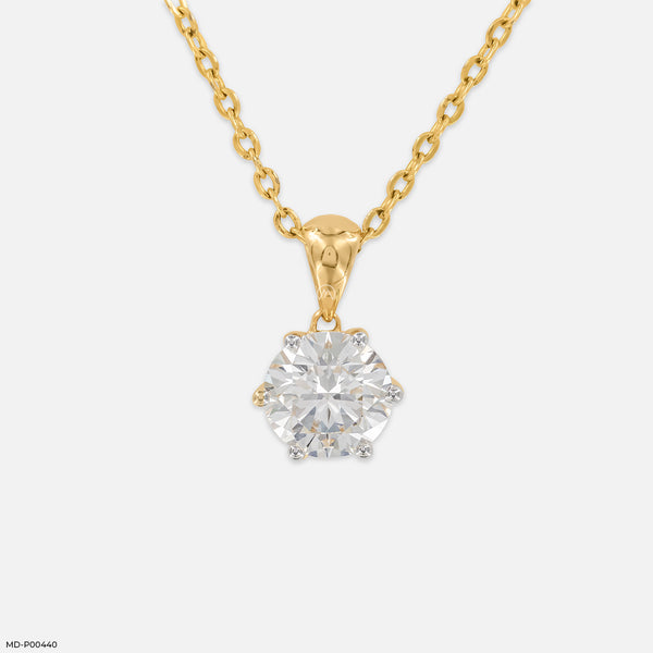 Eternal Diamond Cross Pendant 14K Yellow Gold