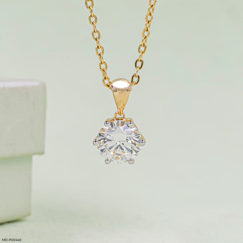 Eternal Diamond Cross Pendant 14K White Gold