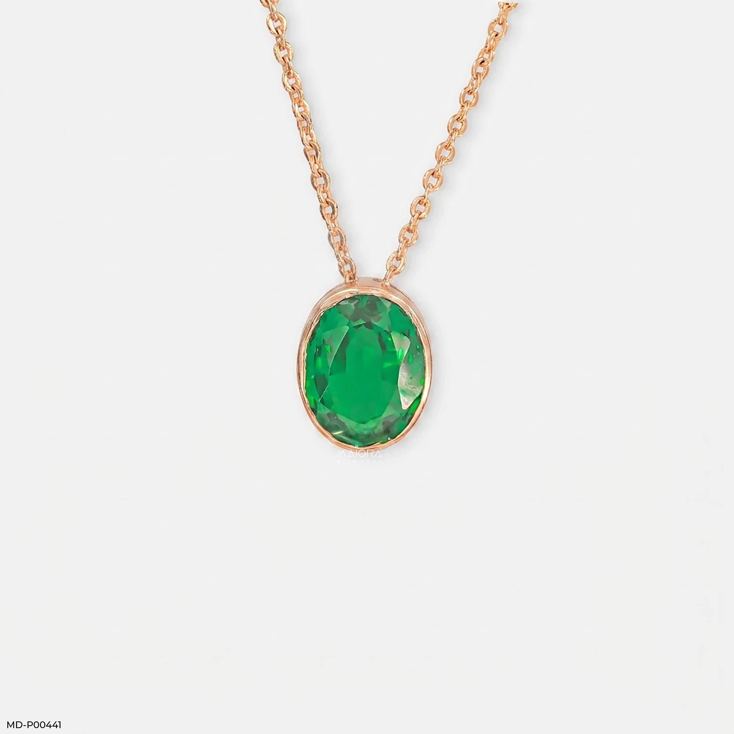 Emerald Raindrop Pendant Platinum 950