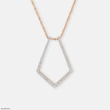 1.25 Carat Geometric Kite Pendant 9K Rose Gold