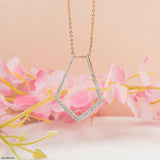 1.25 Carat Geometric Kite Pendant 9K Rose Gold