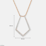 1.25 Carat Geometric Kite Pendant 9K Rose Gold
