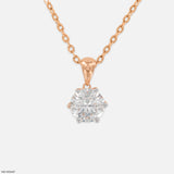 The Aurora Solitaire Pendant 14K Yellow Gold
