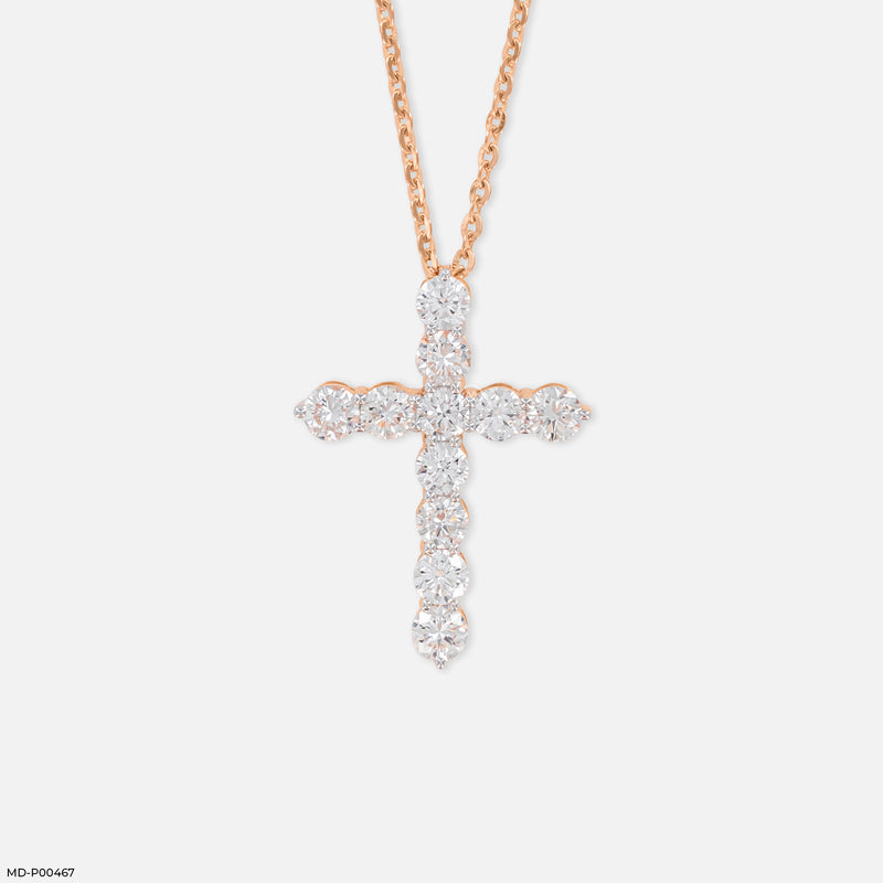 The Aurora Solitaire Pendant 14K White Gold