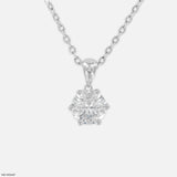 The Aurora Solitaire Pendant 14K Yellow Gold