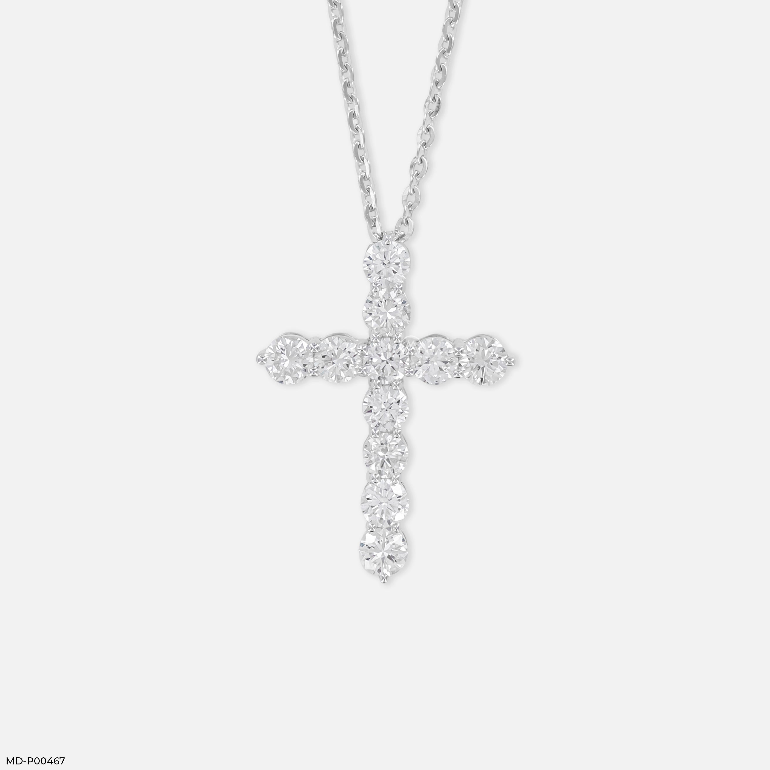 The Aurora Solitaire Pendant 14K White Gold